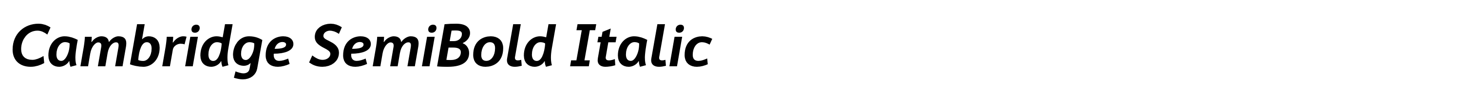 Cambridge SemiBold Italic